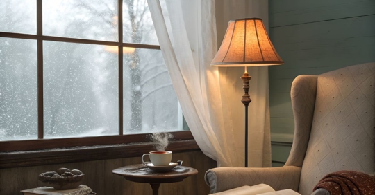 view out of the window in winter